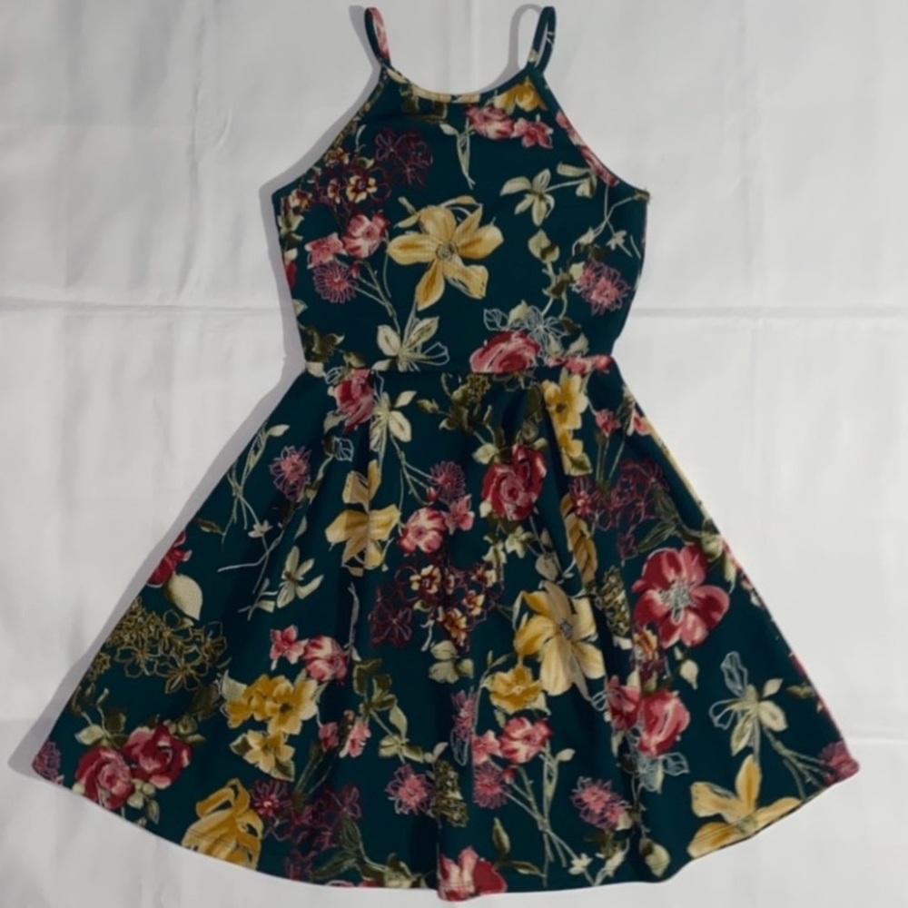 Love Chesley Floral Skater Skirt Dress